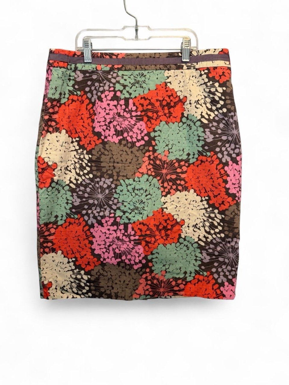 Boden Dandelion Floral Blossom Pencil Skirt Size 10 Mod Preppy Workwear